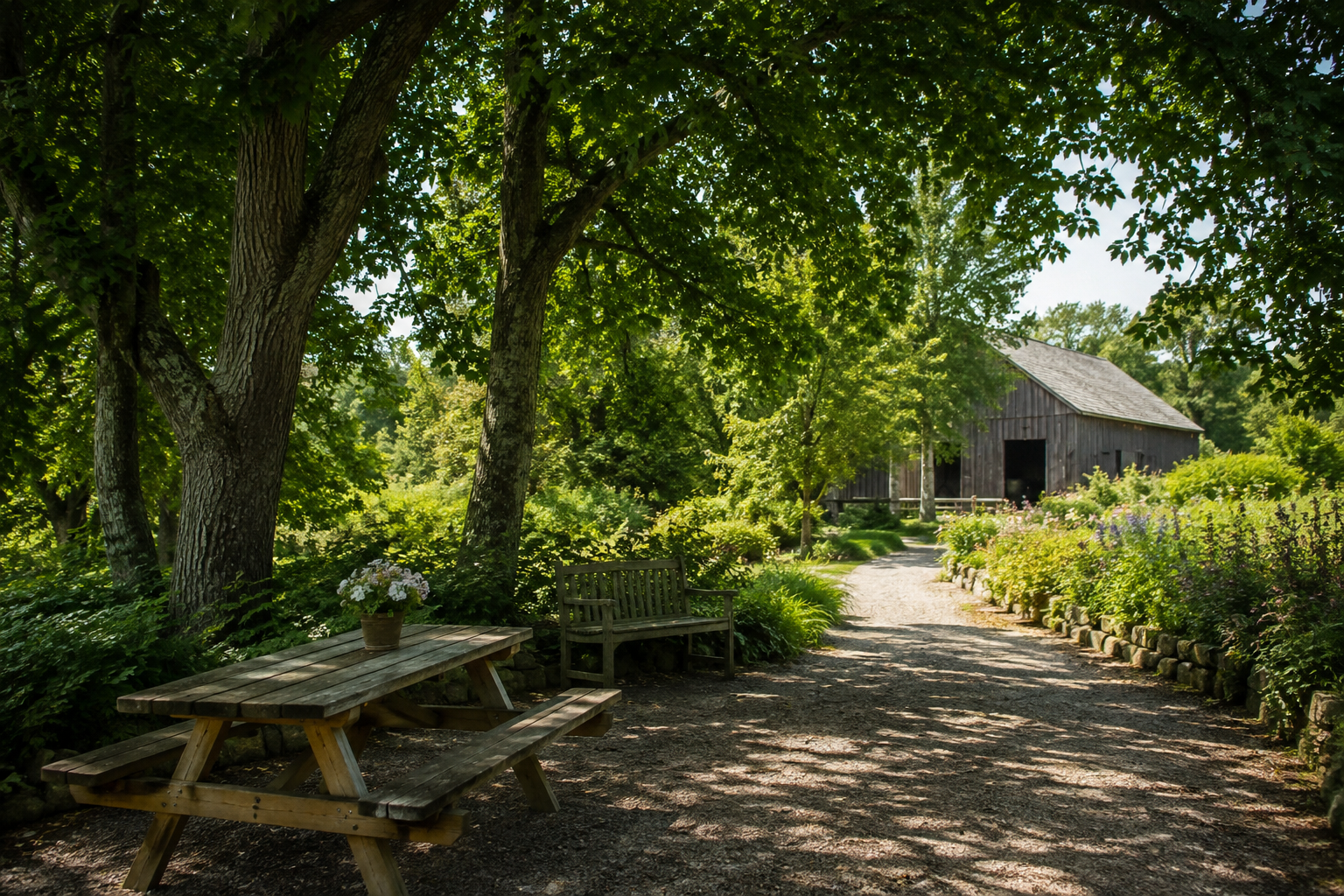 Quiet area at Sunny Meadow Farm